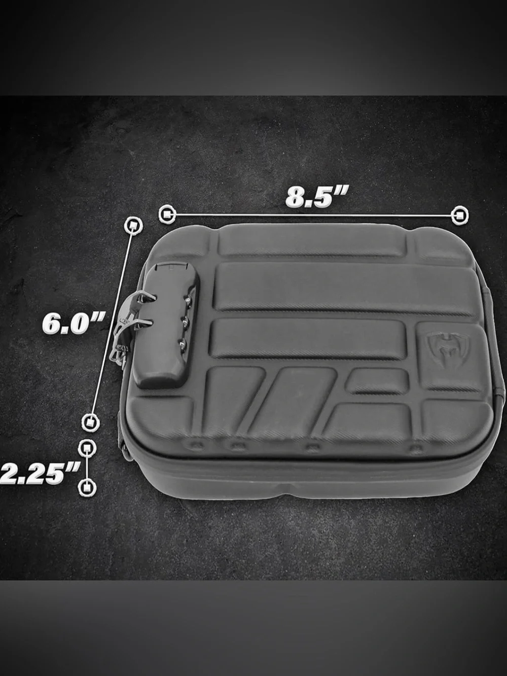 CASEMATIX Compact‎ Locking Case with Shoulder Strap in Black